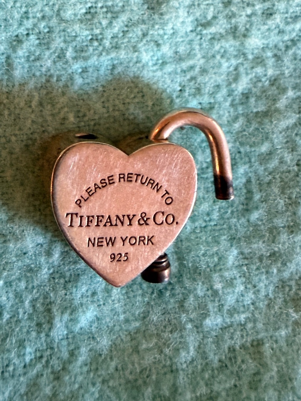 Tiffany & Co Return to Tiffany Heart Padlock Charm Sterling Silver 925